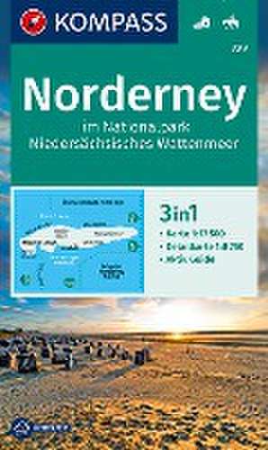 KOMPASS Wanderkarte 729 Norderney im Nationalpark Niedersächsisches Wattenmeer 1:17.500 de Kompass-Karten Gmbh