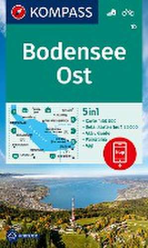 KOMPASS Wanderkarte 1b Bodensee Ost 1:50.000 de KOMPASS-Karten GmbH