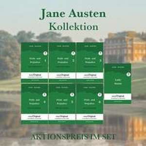 Jane Austen Kollektion Hardcover (7 Bücher + 7 MP3 Audio-CDs) - Lesemethode von Ilya Frank - Zweisprachige Ausgabe Englisch-Deutsch de Jane Austen