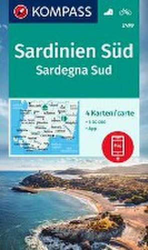 KOMPASS Wanderkarten-Set 2499 Sardinien Süd / Sardegna Sud (4 Karten) 1:50.000