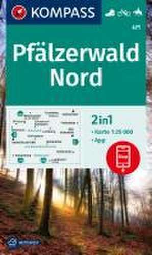 KOMPASS Wanderkarte 471 Pfälzerwald Nord 1:25.000