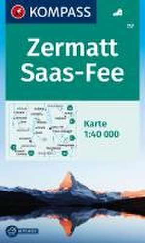 KOMPASS Wanderkarte 117 Zermatt, Saas-Fee 1:40.000