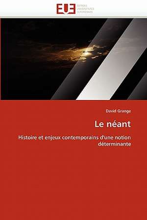 Le Neant: Une Prise En Charge Specifique? de David Grange