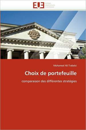 Choix de portefeuille de Mohamed Ali Trabelsi