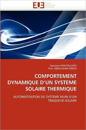 Comportement Dynamique D'Un Systeme Solaire Thermique de Saoussen KHALFALLAOUI