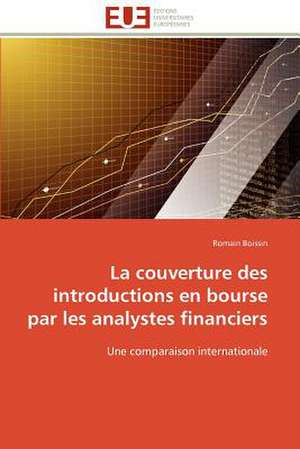 La Couverture Des Introductions En Bourse Par Les Analystes Financiers