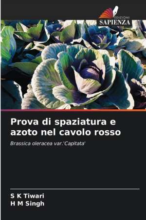 Prova di spaziatura e azoto nel cavolo rosso de S K Tiwari