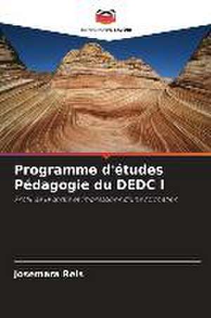 Programme d'études Pédagogie du DEDC I de Josemara Reis