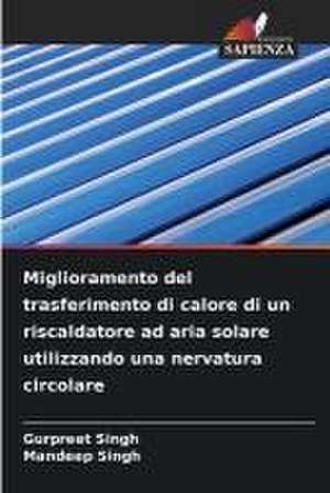 Miglioramento del trasferimento di calore di un riscaldatore ad aria solare utilizzando una nervatura circolare de Gurpreet Singh