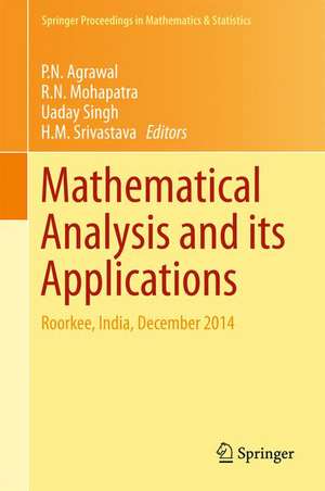 Mathematical Analysis and its Applications: Roorkee, India, December 2014 de P. N. Agrawal