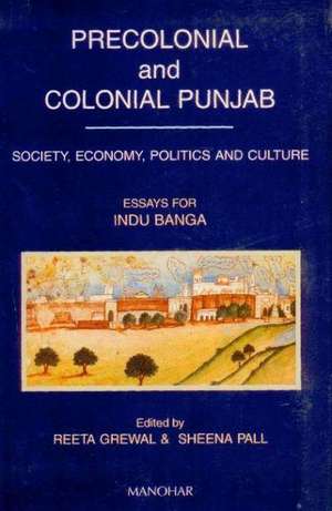 Precolonial & Colonial Punjab: Society, Economy, Politics & Culture Essays for Indu Banga de Reeta Grewal