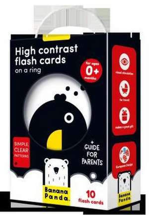 High Contrast Flash Cards on a de Banana Panda