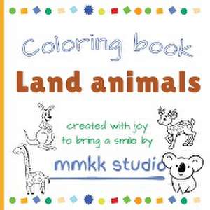 Land animals Coloring book de Mmkk Studio