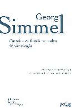 Cuestiones fundamentales de sociología de Georg Simmel