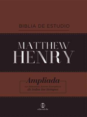 RVR Biblia de Estudio Matthew Henry, Leathersoft, Clásica, con índice de Matthew Henry