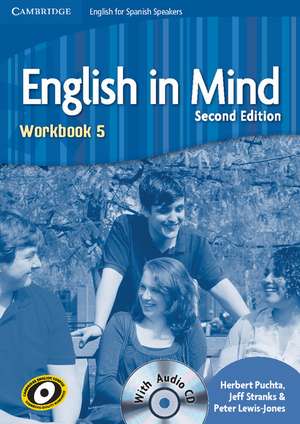 English in Mind for Spanish Speakers Level 5 Workbook with Audio CD de Herbert Puchta