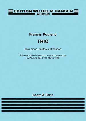 Trio for Piano, Oboe and Bassoon de Francis Poulenc