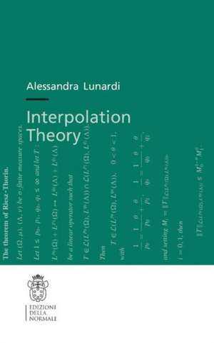 Interpolation Theory de Alessandra Lunardi