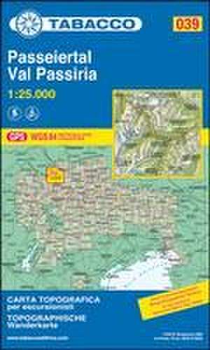 Tabacco Wandern 1 : 25 000 Passeiertal / Val Passiria