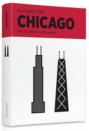 Chicago Crumpled City Map de Emanuele Pizzolorusso