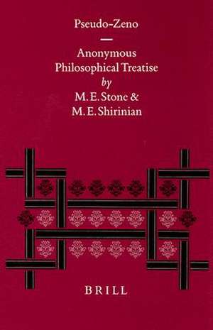 Pseudo-Zeno: Anonymous Philosophical Treatise de M.E. Stone