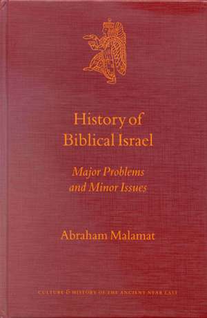 History of Biblical Israel: Major Problems and Minor Issues de Abraham Malamat