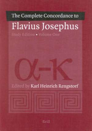 A Complete Concordance to Flavius Josephus. Unabridged Study Edition (2 vols.) de Karl Heinrich Rengstorf