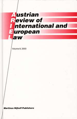 Austrian Review of International and European Law, Volume 8 (2003) de Gerhard Loibl