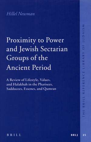 Proximity to Power and Jewish Sectarian Groups of the Ancient Period: A Review of Lifestyle, Values, and Halakha in the Pharisees, Sadducees, Essenes, and Qumran de Hillel Newman