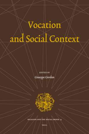 Vocation and Social Context de Giuseppe Giordan