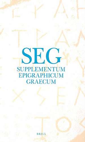 Supplementum Epigraphicum Graecum, Volume XXXI (1981) de H. W. Pleket