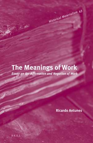 The Meanings of Work: Essay on the Affirmation and Negation of Work de Ricardo Antunes