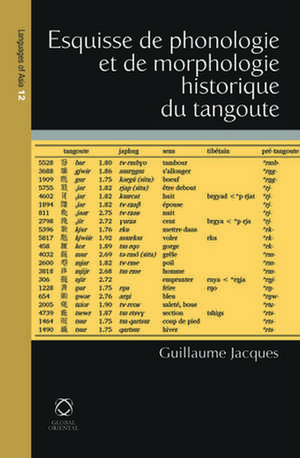 Esquisse de phonologie et de morphologie historique du tangoute de Guillaume Jacques