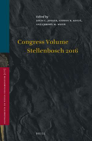 Congress Volume Stellenbosch 2016 de Louis Jonker