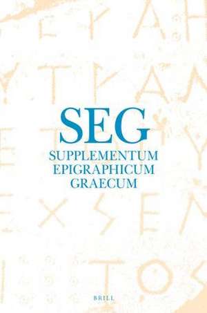 Supplementum Epigraphicum Graecum, Volume LXVI (2016) de Angelos Chaniotis