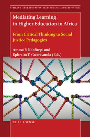 Mediating Learning in Higher Education in Africa: From Critical Thinking to Social Justice Pedagogies de Amasa P. Ndofirepi