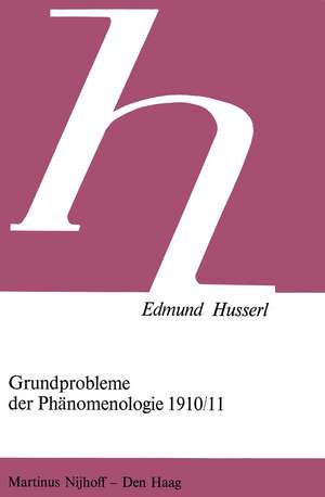 Grundprobleme der Phänomenologie 1910/11 de Edmund Husserl