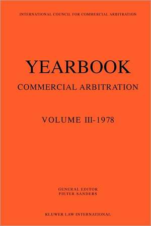 Yearbook Commercial Arbitration de Pieter Sanders