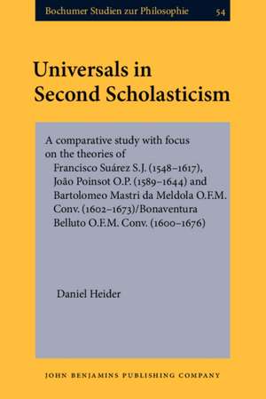 Universals in Second Scholasticism de Daniel Heider