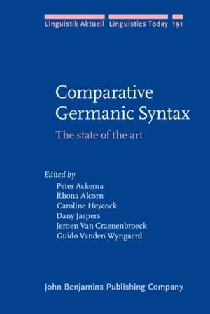 Comparative Germanic Syntax de Guido J. vanden Wyngaerd