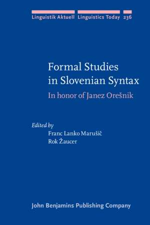 Formal Studies in Slovenian Syntax