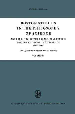 Proceedings of the Boston Colloquium for the Philosophy of Science 1966/1968 de Robert S. Cohen