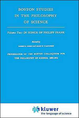 Proceedings of the Boston Colloquium for the Philosophy of Science,1962-1964: In Honor of Philipp Frank de Robert S. Cohen