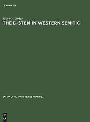 The D-stem in Western Semitic de Stuart A. Ryder