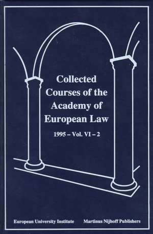 Collected Courses of the Academy of Europ Law/1995 Protect Hum (Volume VI, Book 2) de Academy of European Law