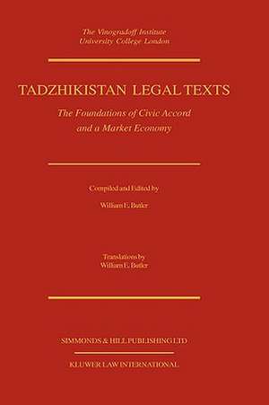 Tadzhikistan Legal Texts: The Foundation of Civic Accord de Tajikistan