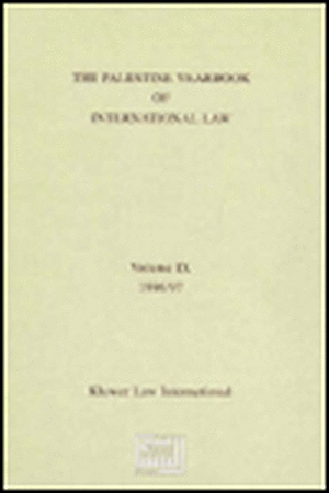 The Palestine Yearbook of International Law, Volume 9 (1996-1997) de Anis F. Kassim