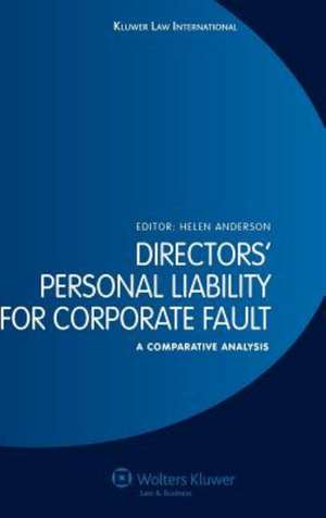 Directors' Personal Liability for Corporate Fault de Krever