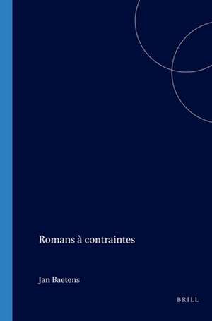 Romans à contraintes de Jan Baetens