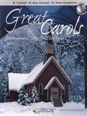 Great Carols - Instrumental Solos for Christmas BB Clarinet/BB Bass Clarinet/BB Tenor Saxophone - Grade 3-4 Book/Online Audio